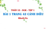 Bài 1 trang 42 Toán 12 tập 1 Cánh Diều